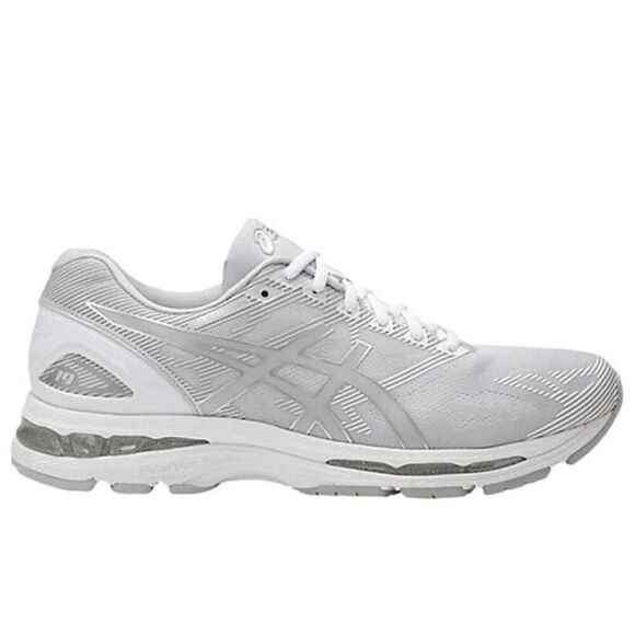 Asics Gel-Nimbus 19 Textile Lace Up Trainers T700N Size 7.5 D Glacier Grey - Picture 2 of 7